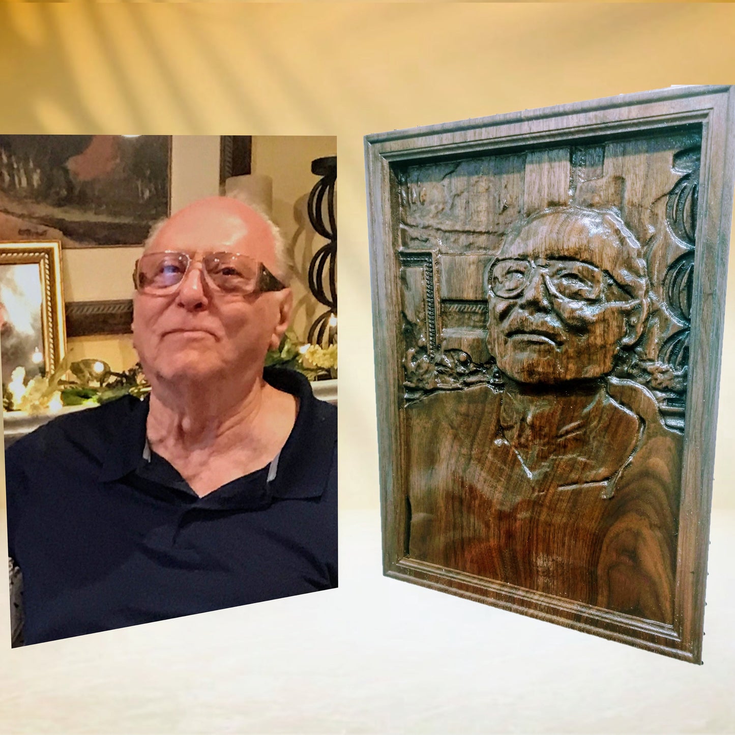 Custom 3D Portrait Photograph Carving, Digitally Sculpted, relief carving, personalized carved photo Wedding Anniversary Birthday Valentine