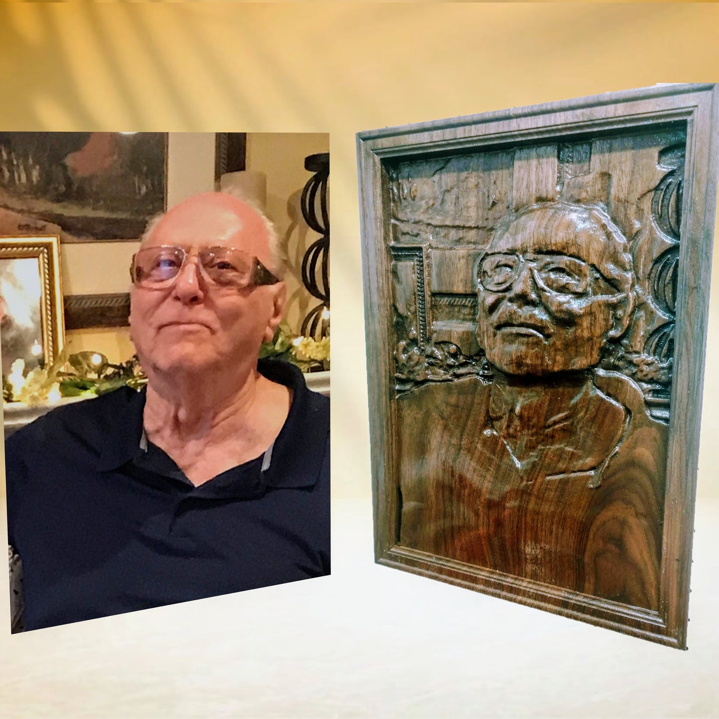 Custom 3D Portrait Photograph Carving, Digitally Sculpted, relief carving,  personalized carved photo Wedding Anniversary Birthday Valentine